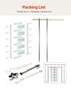 Sliding Pocket Door, 765 x 2035 mm, 5-Lite Frosted Glass Single Sliding Door with Hardware Kit, Sturdy Solid Wood & MDF Pocket Doors Slab with