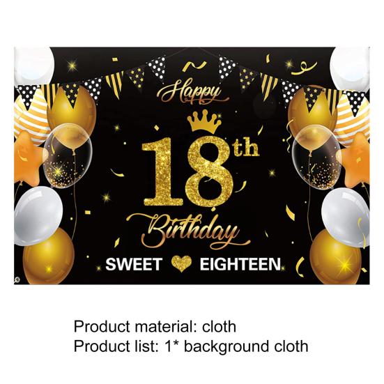 Фон гобелен моющийся блестящий портативный фон для вечеринки 18-й день рождения фон декоративная ткань фон гобелен