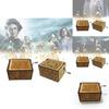 Harry Potter And The Sorcerers Stone Wooden Music Box With Carving For Gift Giving Special Characters Included