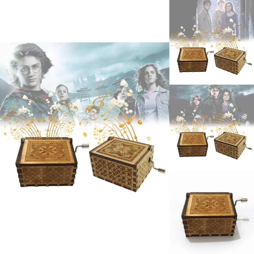 Harry Potter And The Sorcerers Stone Wooden Music Box With Carving For Gift Giving Special Characters Included