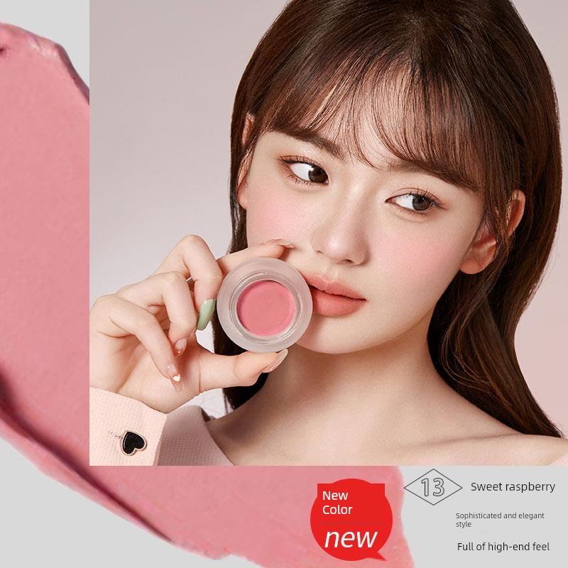 Foreverkey Blush Cream Mud August Apricot Women's New Nude Makeup Natural Highlighting and Contouring Blue Purple Pure Desire
