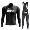 Men Women Cycling Jersey Set Long Sleeve Quick Dry Mountain Bike Riding Outfit Breathable Sportswear