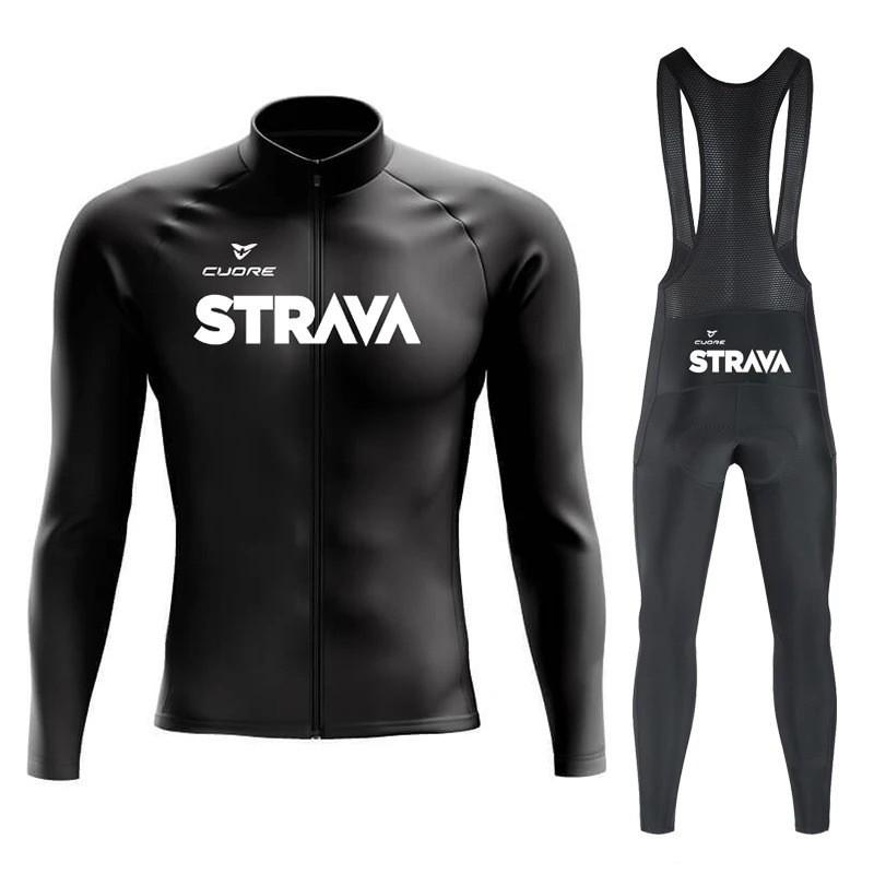 Men Women Cycling Jersey Set Long Sleeve Quick Dry Mountain Bike Riding Outfit Breathable Sportswear
