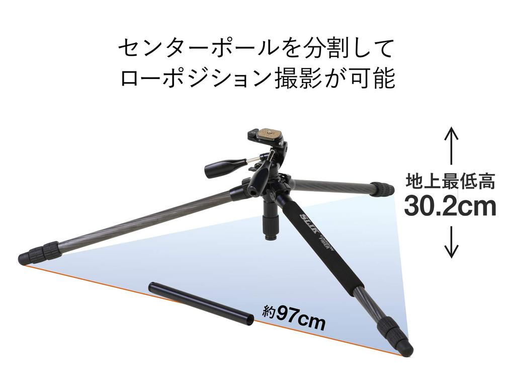 Штатив SLIK Carbon Light Carbon E73 с 3-ступенчатой гайкой, тип фиксации, диаметр трубы 25 мм, 3-позиционная головка, тип быстрого крепления 108338