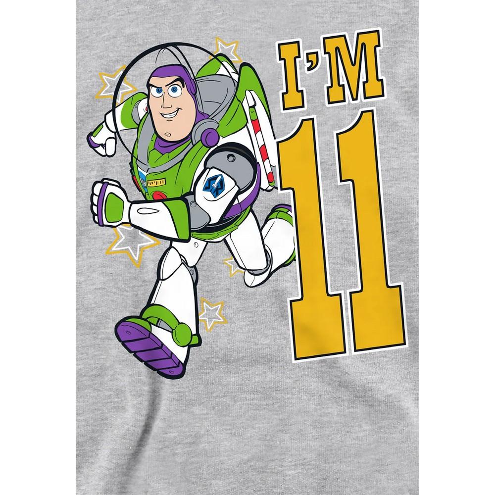 Toy Story Childrens/Kids I'm 11 Buzz Lightyear Heather Birthday Pullover Hoodie