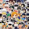 100Pcs/Set Q Jujutsu Kaisen Mini Diary Manual Stickers DIY Scrapbooks Album Decor Decals Stickers