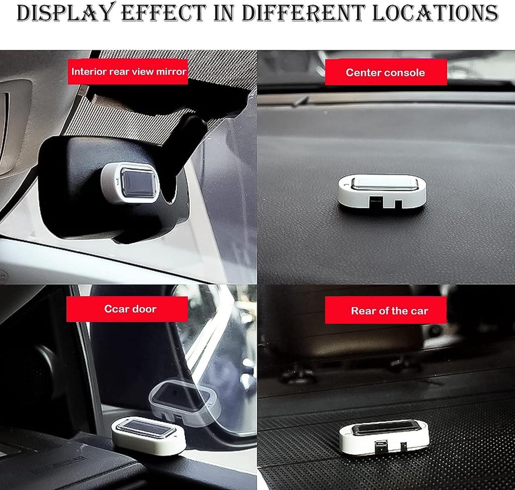 1PC Strobe Signal Security System Universal Flash Warning LED Light Alarm Lamp Car Solar Power Simulation Fake Anti-theft Caution