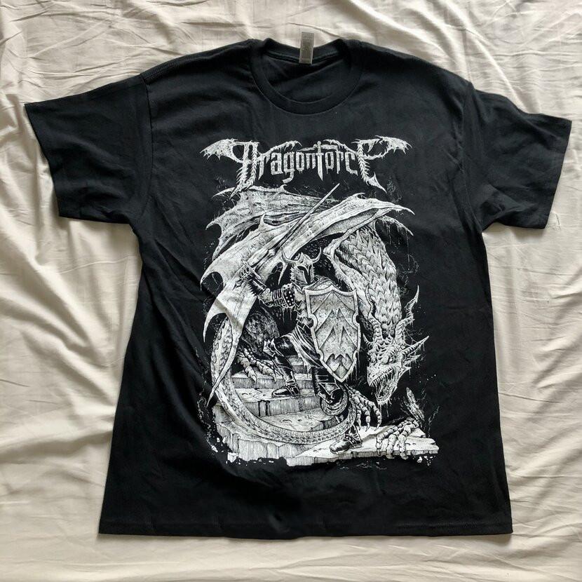 Dragonforce European Tour 2024 Black T Shirt All Size S5XL Unisex T-Shirt