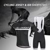 Lixada Летний велосипедный комплект из велосипедной рубашки с короткими рукавами и шорт с нагрудником с мягкой подкладкой