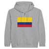 Sweat à capuche - PIXELFORMA - Drapeau de la Colombie - Gris - Длинные манши - Col capuche