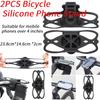 2 шт. Силиконовое крепление для телефона на велосипед Крепление для мобильного телефона на руль Велосипедный держатель телефона с амортизацией Антискользящие аксессуары для велоспорта