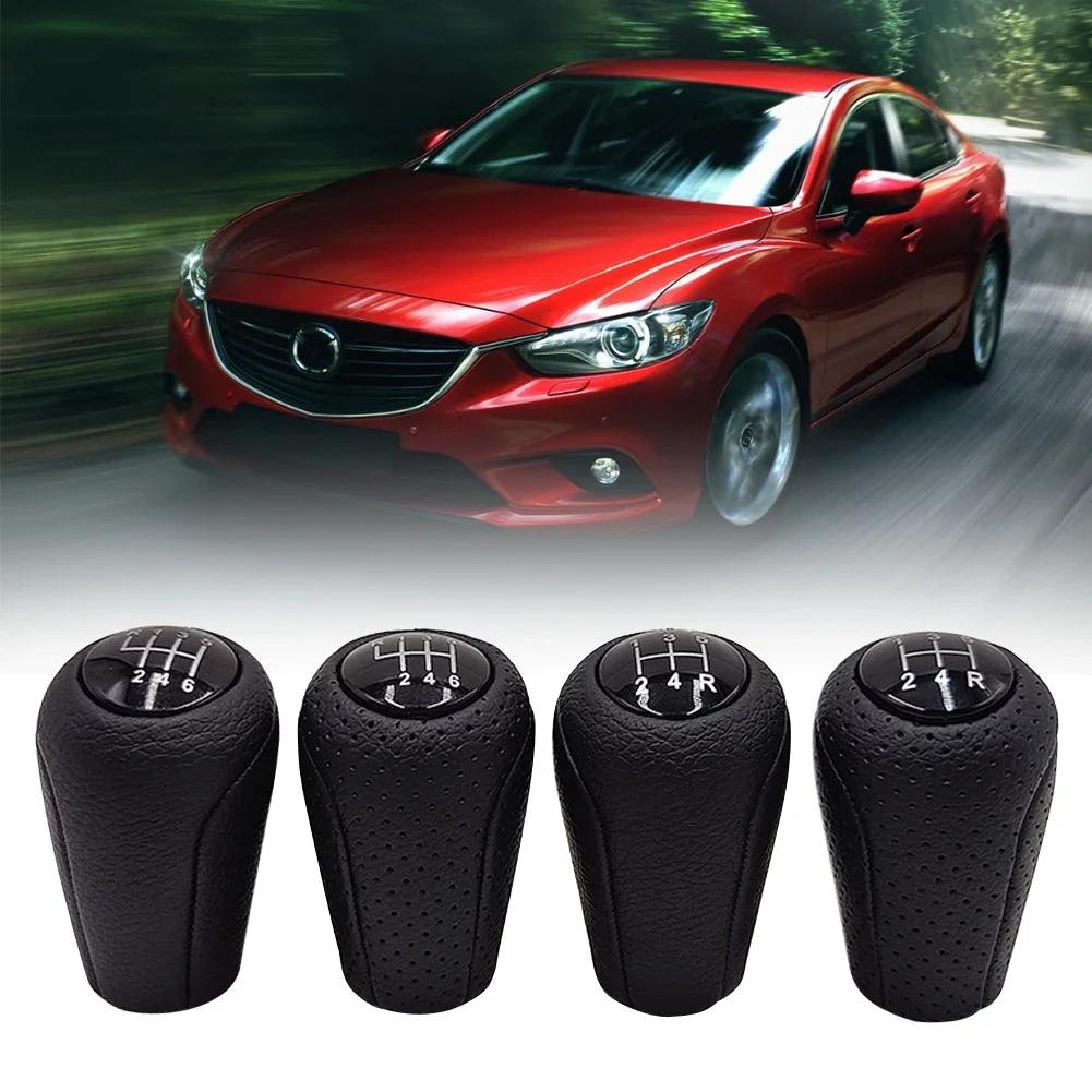 Кожаная 5/6-скоростная ручка переключения передач для MAZDA 3 BK BL 5 CR CW 6 II GH CX-7 ER MX-5 NC III 23 MT Кожаный рычаг переключения передач Headball