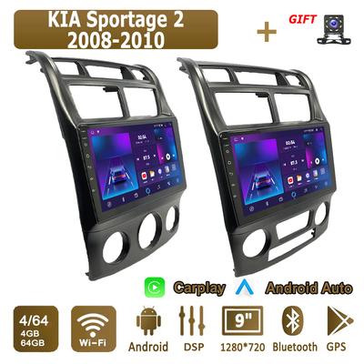 Android Carplay автомобильное радио для KIA Sportage 2 2008-2010 мультимедийный проигрыватель головное устройство стерео GPS навигация BT WIFI 4+64 ГБ