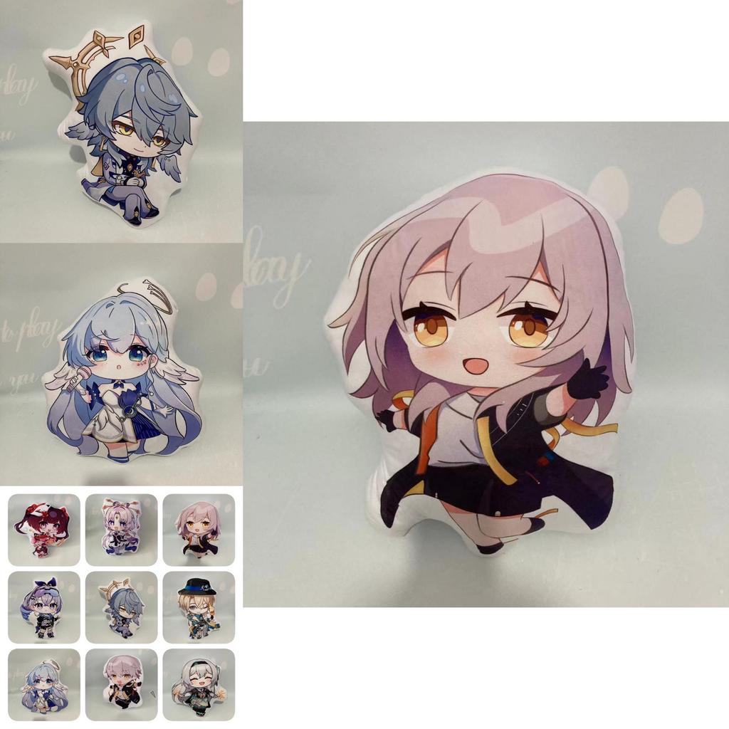 Аниме Honkai Star Rail Плюшевая подушка Мягкий кристальный вельвет Подушка для обнимания 45 см