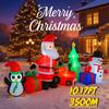 10.17FT Christmas Inflatable Toys LED Santa Snowman Penguin Tree Set Supplies Home Ornament Festive Gift Xmas Yard Decoration