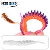 Мягкие приманки FISH KING Larva, 50 мм, 76 мм, 89 мм, искусственная приманка, рыболовная червь, силиконовая приманка для окуня, щуки, приманка для отсадки карпа, пластиковые приманки