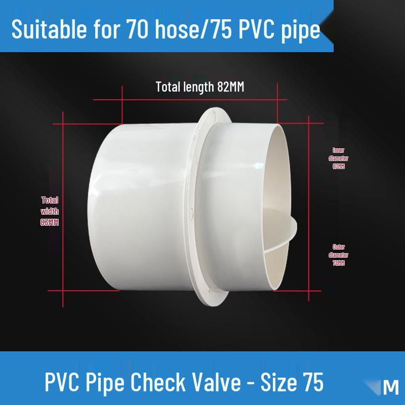 Fresh Air PVC Duct Non-Return Check Valve for Bathroom Ventilation and Exhaust Fan