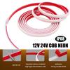 12V 24V IP68 Waterproof COB Neon Strip Hight Bright 320Leds/M Yellow/Pink/Red/White/I Blue/Pink Flexible Ribbon Rope LED Light