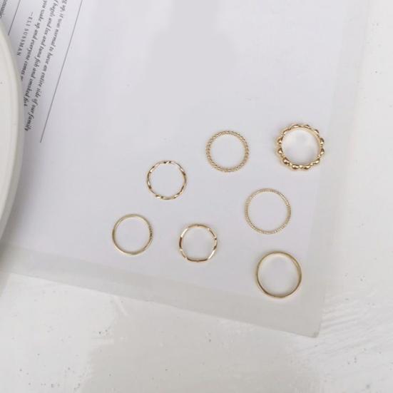 Повязки на палец, гальваническое украшение, гипоаллергенные круглые кольца золотого, серебряного цвета с геометрическим узором, ювелирные аксессуары