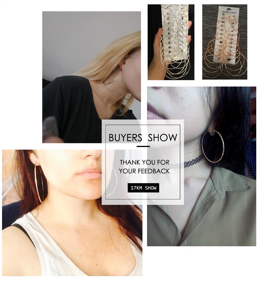 12 шт./компл. большие круглые серьги-кольца для женщин Brincos круглые серьги в стиле стимпанк