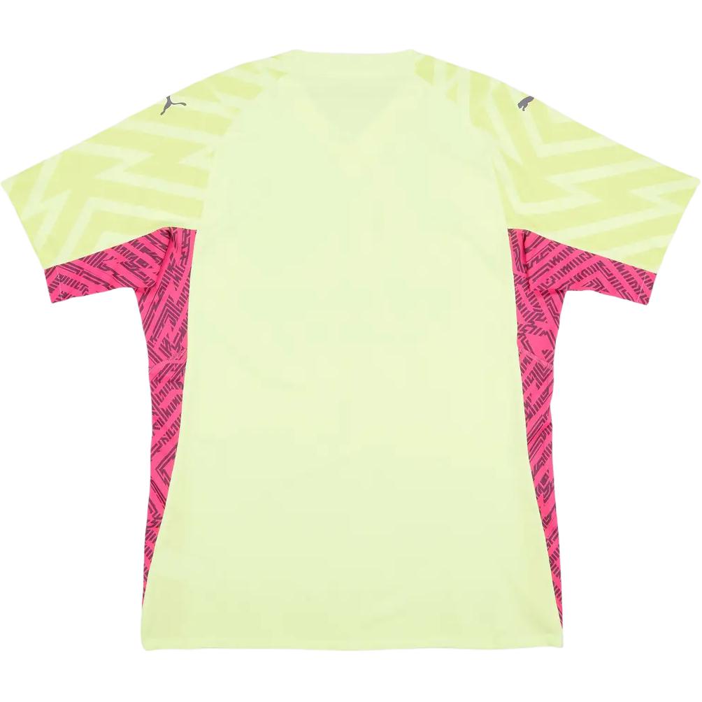 Puma Манчестер Сити Сезон 2023-24 Игровая версия V-образный вырез Пуловер с надписью Футболка с коротким рукавом Футболка для футбола Унисекс Топы 770467-99