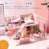 moin moin Dollhouse Miniature DIY Kit Set Dream Modern Style Fancy Scale Medium LED Light Acrylic Case Included 2008DH195 [English Instructions]