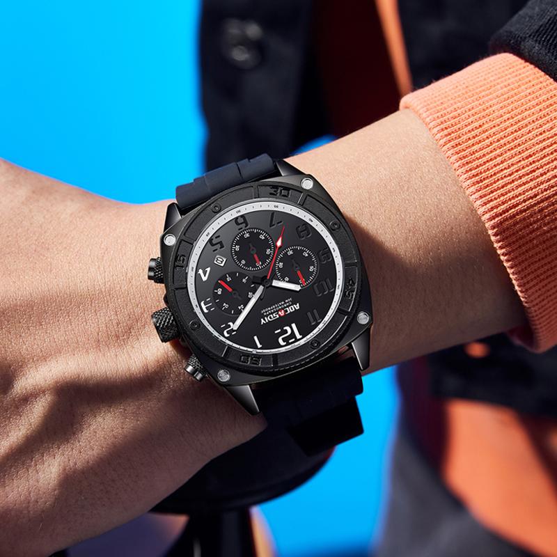 AOCASDIY High-end Brand Personality Trend Large Dial Fashion Business Men's Multi-Functional Quartz Waterproof Watch