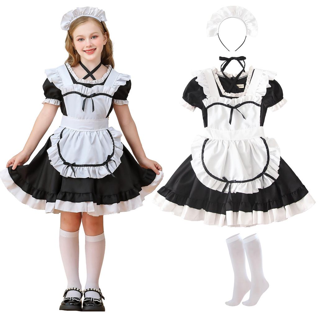 Bavarian children's clothing maid outfit idyllic girl skirt Lolita farm Dirndl dress