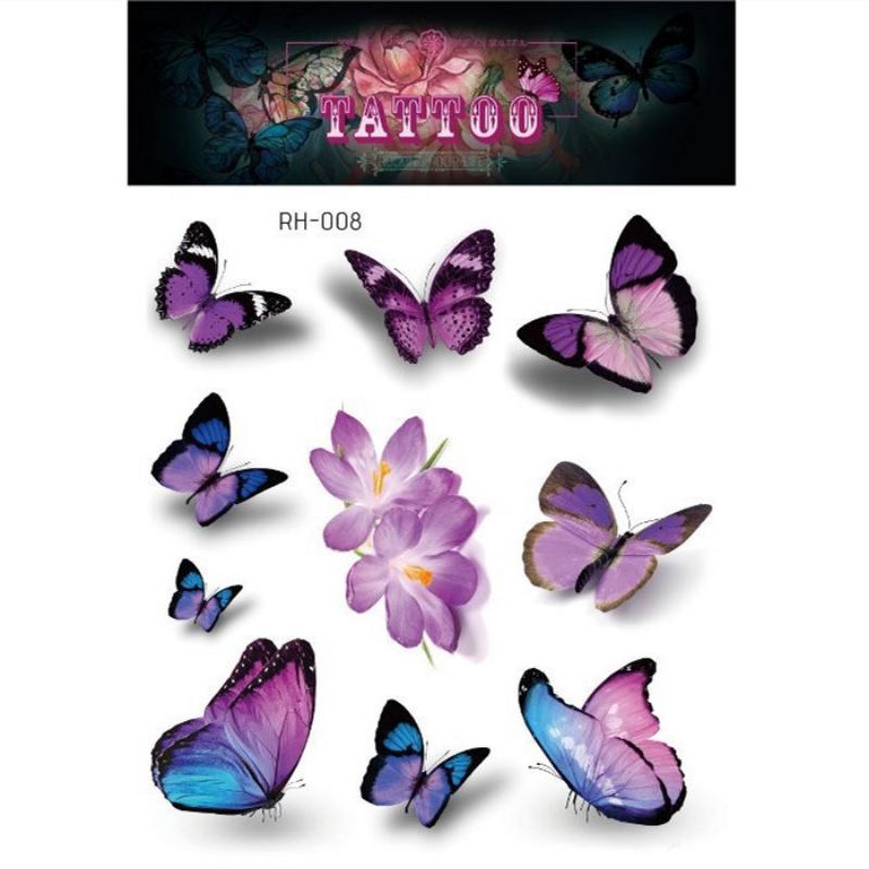 Татуировки с черной розой для женщин, большой размер, сексуальный дизайн с цветочным узором, водонепроницаемые поддельные татуировки для рук, боди-арт, рукав, наклейка для тела