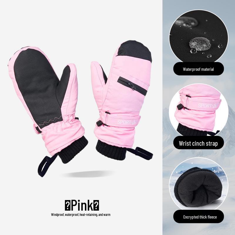 Unisex Winter Ski Gloves: Thick Velvet, Waterproof, Windproof, Touchscreen, Non-Slip for Outdoor Cycling
