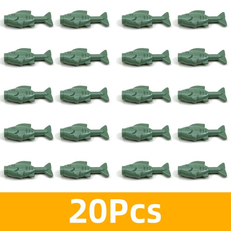 Творческие строительные блоки MOC City Scene Fish Tank LivingRoom Interior Decoration Собранные своими руками Рыба Рептилия Омар Скалолазание Домашнее животное