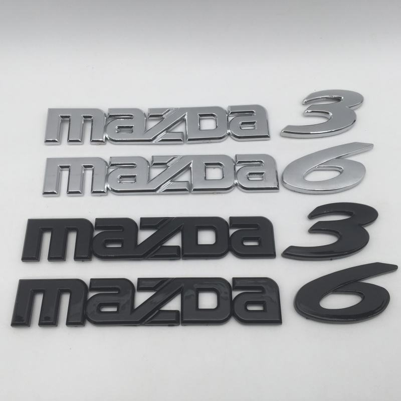 1pcs 3D ABS for Mazda 2 3 6 car Letter Rear tail trunk Decals Emblem badge sticker Decal car styling auto Accessories
