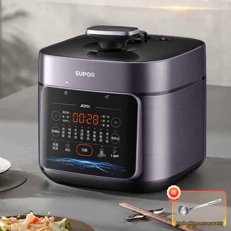 Автоматическая электрическая скороварка SUPOR Fresh Cook 5 л с сферической кастрюлей из нержавеющей стали с покрытием 0-Coating, штекер CN (адаптер в комплекте)