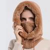 Unisex Winter Face Mask Hat Hooded Knitted Warm Outdoor Ski Windproof Cycling Hat