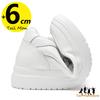 Men'S Invisible Height Increasing Elevator Shoes Taller Insole 6Cm White Sneakers Lift Women