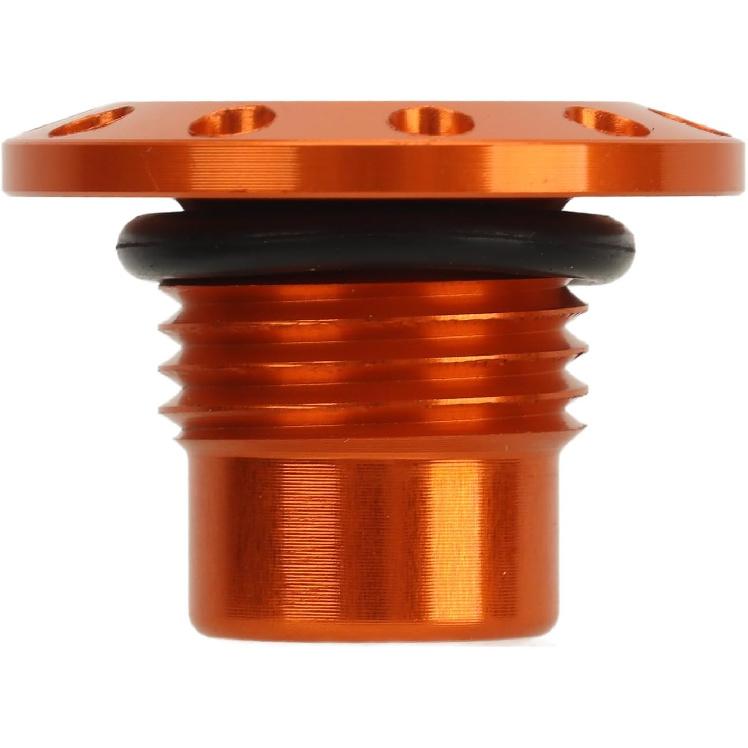Motorcycle Engine Oil Filler Cap Aluminum Alloy Oil Filler Cap Screw Cover For Duke390 Duke250 Duke200 RC390 Vitpilen250 RC390 (Orange)