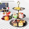 3-х уровневая подставка для десертного подноса, роскошная пластиковая фруктовая тарелка, стойка для торта для гостиной, свадьбы C