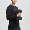 Футболка для фитнеса Li Ning Plain с круглым вырезом и длинным рукавом, с логотипом бренда, черная, AUDR091-1