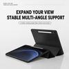 Tri-Fold Stand Smart Wake/Sleep Tablet Cover With Pencil Slot For Galaxy Tab S10 FE+, PU Silicone Anti-Drop Protective Case