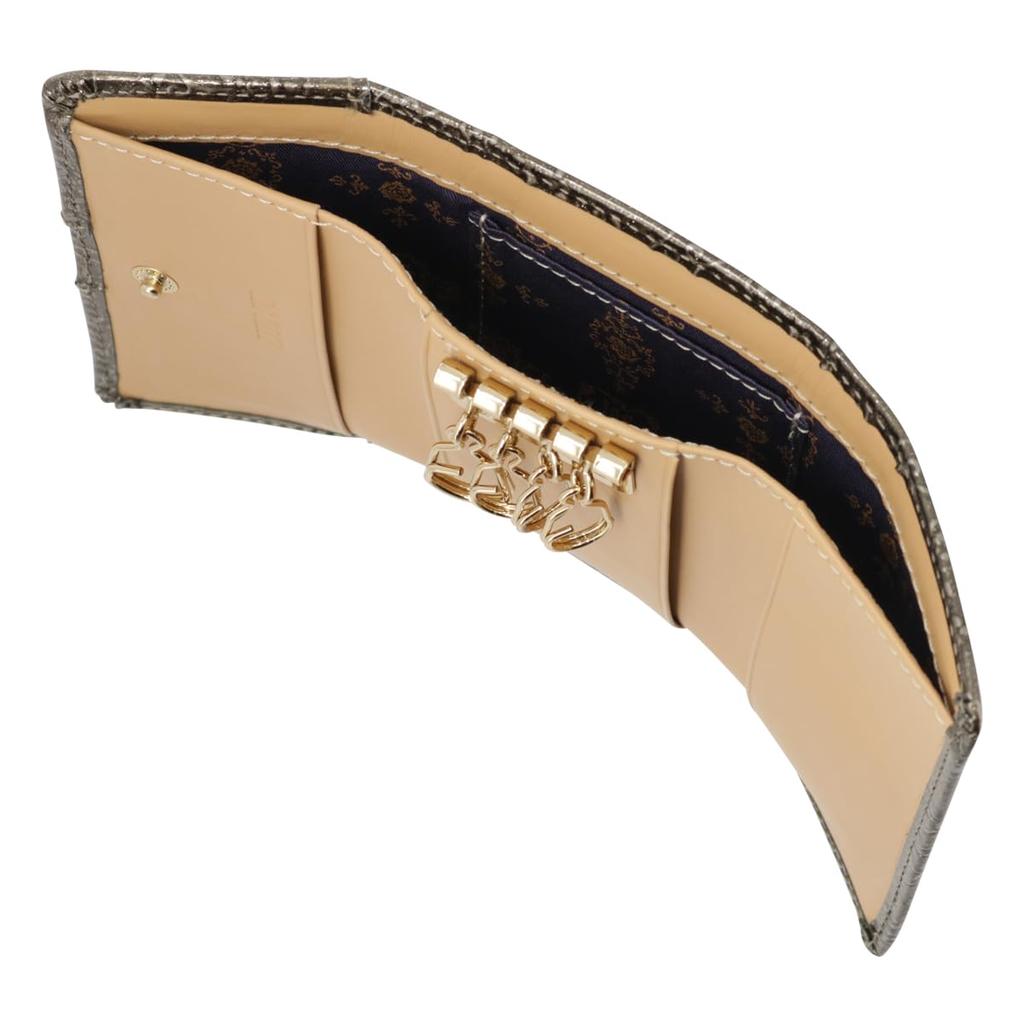 Ключница Мультикартхолдер Вместительная 316906 Кошелек Мини-кошелек Натуральная кожа Тиснение Тиснение Темно-синий [ANNA SUI] [84]