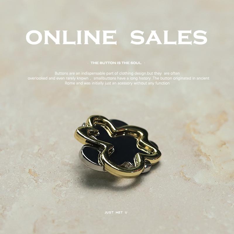 6 шт./лот Металлические пуговицы для украшения Женская одежда Сделай сам Принадлежности для рукоделия Пальто Кардиган Швейный материал Швейные аксессуары Распродажа