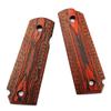 1 Pair Rosewood Handle Patches DIY Anti-slip Color Wood Grips Scales Decor Material Blanks Slabs For 1911 Grips Models Accessory