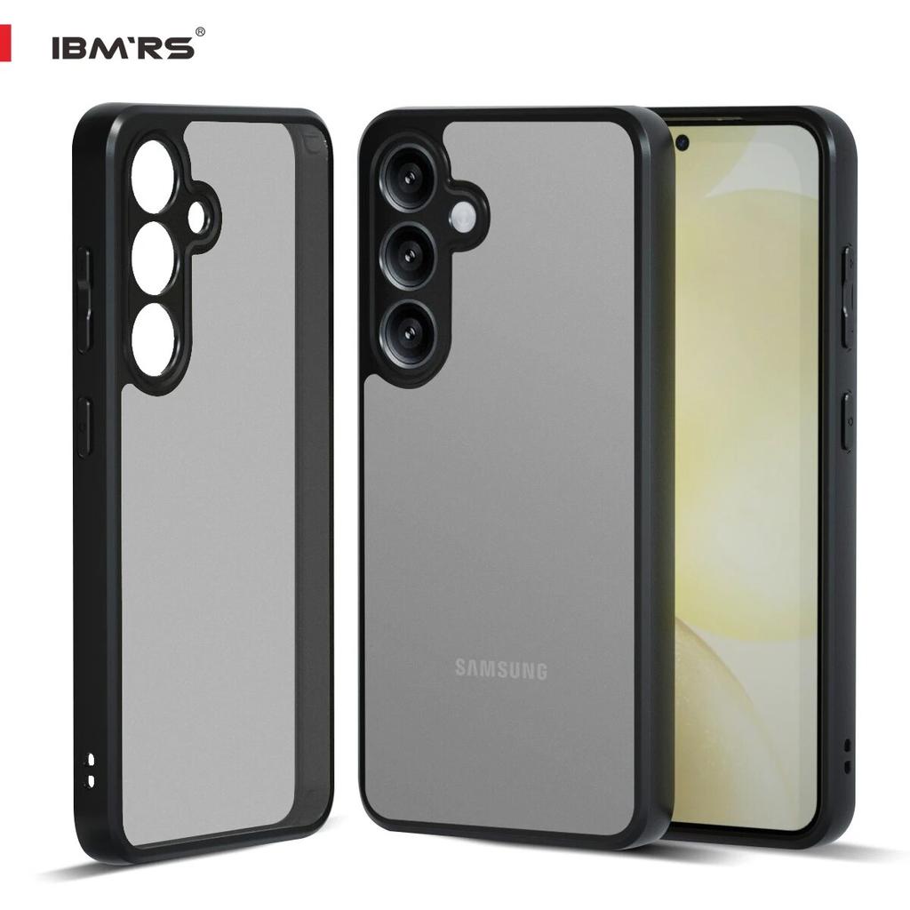 (В комплекте ремешок на запястье)IBMRS для Samsung Galaxy S24+/S24 plus Чехол, Защита объектива, Задняя прозрачная поликарбонатная задняя крышка + Мягкие края из ТПУ, Чехол для телефона