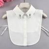 Versatile Fake Collar Women'S Shirt Decorative Collar Sweater Accessory Shirt Collar White Beaded Fake Collar