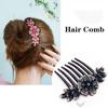 Bride Hair Jewelry Bride Headpiece Women Headdress Hairpin Hair Comb Inlaid Flower Shiny Rhinestone