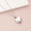Stainless Steel Silver & Gold Women's Heart Photo Frame Locket Necklace