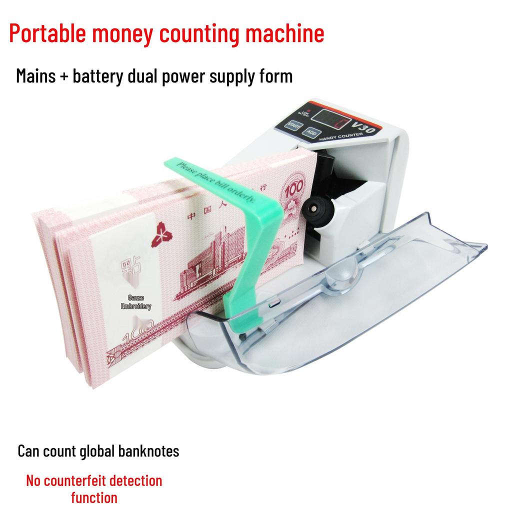 Портативный мультивалютный счетчик денег Hengli V30 с бесплатной доставкой