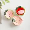 Tray Container Cute Ceramic Soap Box Strawberry Watermelon Soap Tray Decorative Portable Luxury Style Soap Storage Box Sink