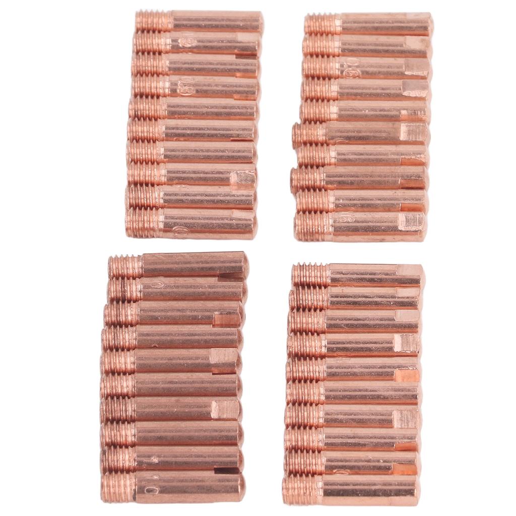 40 шт. Контактный наконечник сварочной горелки Медный Жаростойкий 15AK Сварочные наконечники от 0,6 мм до 1,0 мм