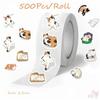 500 шт./рулон Q Lazy Cats Kids Rewards Наклейки - DIY Scrapbooks Декор Альбом Запечатывание Этикетки Наклейки